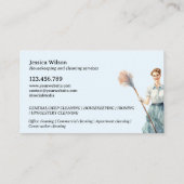 Carte De Visite Nettoyage de la maison Service de ménage rétro (Dos)