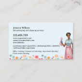 Carte De Visite Nettoyage de la maison Service de ménage rétro (Dos)