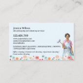 Carte De Visite Nettoyage de la maison Service de ménage rétro (Dos)