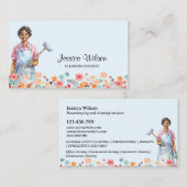 Carte De Visite Nettoyage de la maison Service de ménage rétro (Devant / Derrière)