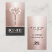 Carte De Visite Nettoyage de la maison Service de ménage Rose Gold (Devant / Derrière)