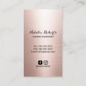 Carte De Visite Nettoyage de la maison Service de ménage Rose Gold (Dos)