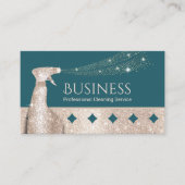 Carte De Visite Nettoyage de la maison Service de ménage Turquoise (Devant)