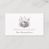 Carte De Visite Nettoyage de la maison Service propre Floral (Devant)