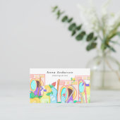 Carte De Visite Nettoyage de la maison Services à domicile Aquarel (Debout devant)