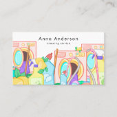 Carte De Visite Nettoyage de la maison Services à domicile Aquarel (Devant)