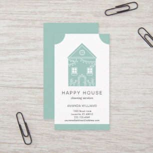 Carte De Visite Nettoyage de la maison Services à domicile Charme