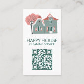 Carte De Visite Nettoyage de la maison Services à domicile Charme  (Dos)