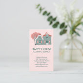 Carte De Visite Nettoyage de la maison Services à domicile Charme  (Debout devant)