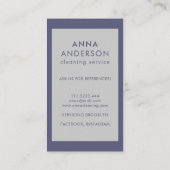 Carte De Visite Nettoyage de la maison Services à domicile Minimal (Dos)