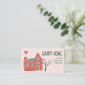 Carte De Visite Nettoyage de la maison Services à la maison Charme (Debout devant)