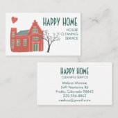 Carte De Visite Nettoyage de la maison Services à la maison Charme (Devant / Derrière)