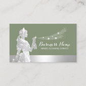 Carte De Visite Nettoyage de la maison Silver Sage ménage vert mén (Devant)