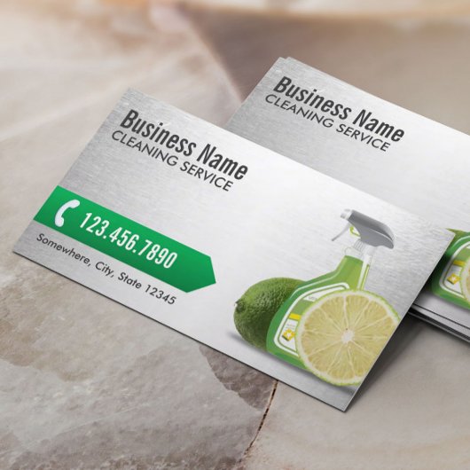 Carte De Visite Nettoyage de la maison Silver Service ménage