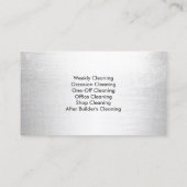 Carte De Visite Nettoyage de la maison Silver Service ménage (Dos)