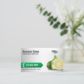 Carte De Visite Nettoyage de la maison Silver Service ménage (Debout devant)