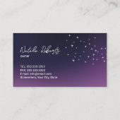 Carte De Visite Nettoyage de la maison Spray argenté moderne Purpl (Dos)