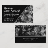 Carte De Visite Nettoyage de la neige Noir (Devant / Derrière)