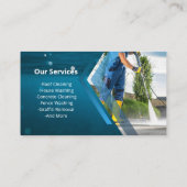 Carte De Visite Nettoyage de la pression de l'alimentation Lavage  (Dos)