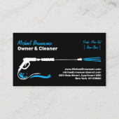 Carte De Visite Nettoyage de la pression Lave-linge noir (Dos)