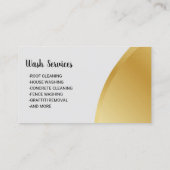Carte De Visite Nettoyage de la pression Lave-linge Or moderne (Dos)