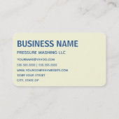 Carte De Visite Nettoyage de l'alimentation de la maison de lavage (Dos)