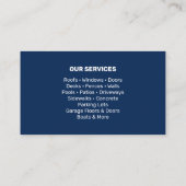 Carte De Visite Nettoyage de l'alimentation de lavage à pression b (Dos)