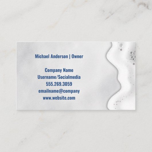 Carte De Visite Nettoyage de l'alimentation | Les soap-sons (Dos)