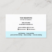 Carte De Visite Nettoyage de l'alimentation par lavage sous pressi (Dos)