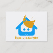 Carte De Visite Nettoyage de l'entreprise nettoyage Sweep Cute Hou (Dos)
