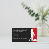 Carte De Visite Nettoyage de maison Conception simple (Debout devant)