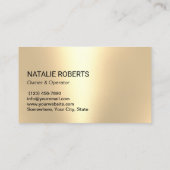 Carte De Visite Nettoyage de maison en or noir moderne (Dos)