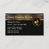 Carte De Visite Nettoyage De Maison Et De Bureau Classique (Devant)