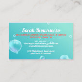 Carte De Visite Nettoyage de maison Green Blue Orange (Dos)