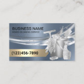 Carte De Visite Nettoyage de maison Ménage moderne Dusty Blue (Devant)