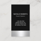 Carte De Visite Nettoyage de maison moderne Noir Ménage (Dos)