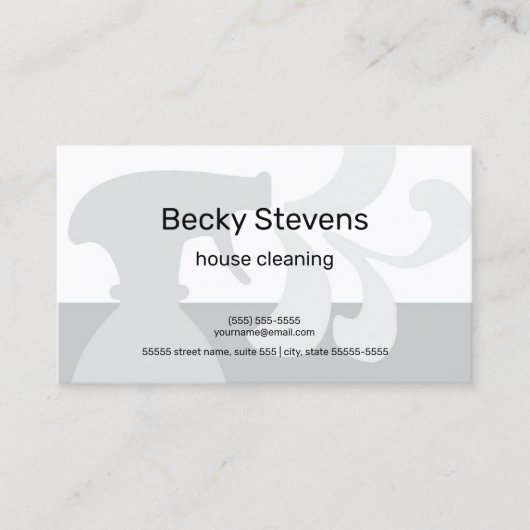 Carte De Visite Nettoyage de maison moderne simple Spray Gris bout (Devant)