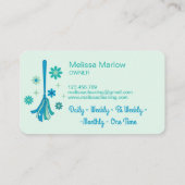 Carte De Visite Nettoyage de maison professionnel Rétro Éclat de c (Dos)