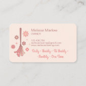 Carte De Visite Nettoyage de maison professionnel Rétro Éclat de c (Dos)