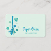 Carte De Visite Nettoyage de maison professionnel Rétro Éclat de c (Devant)