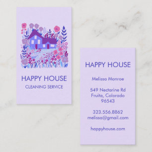 Carte De Visite Nettoyage de maison Services à domicile Ferme flor