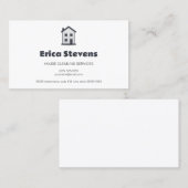 Carte De Visite Nettoyage de Maison Simple (Devant / Derrière)