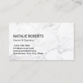 Carte De Visite Nettoyage de maisons professionnelles Marbre tenda (Dos)