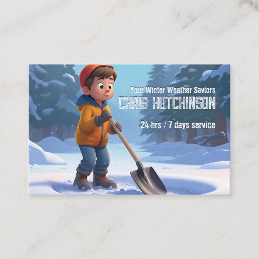 Carte De Visite Nettoyage de neige (Devant)