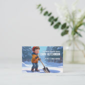 Carte De Visite Nettoyage de neige (Debout devant)