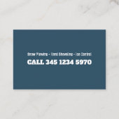 Carte De Visite Nettoyage de neige (Dos)