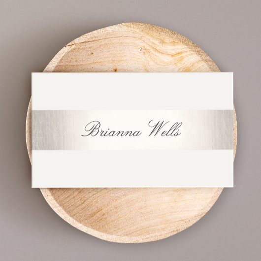 Carte De Visite Nettoyage de noms formels en argent simple