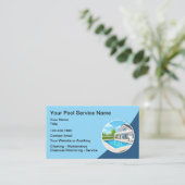 Carte De Visite Nettoyage de Piscine Moderne (Debout devant)