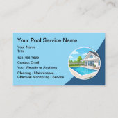 Carte De Visite Nettoyage de Piscine Moderne (Devant)
