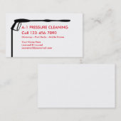 Carte De Visite Nettoyage de pression (Devant / Derrière)